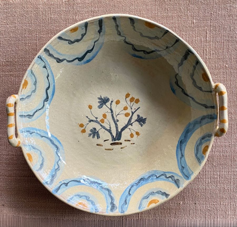 James Burnett Stuart ceramic bowl with handles