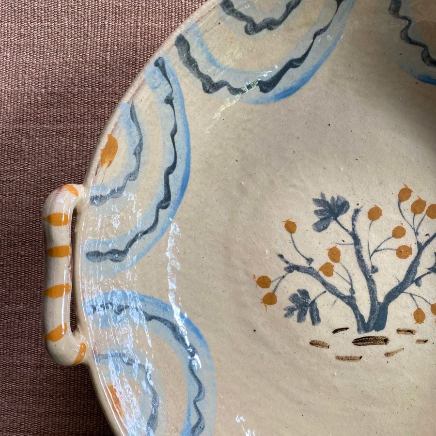 James Burnett Stuart ceramic bowl with handles
