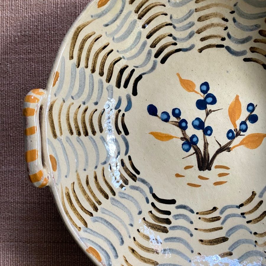 James Burnett Stuart ceramic bowl with handles