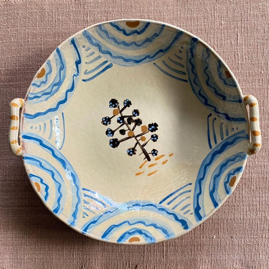 James Burnett Stuart ceramic bowl with handles
