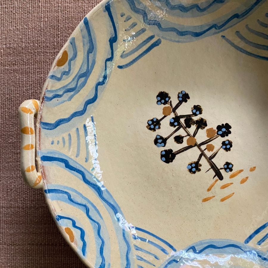 James Burnett Stuart ceramic bowl with handles