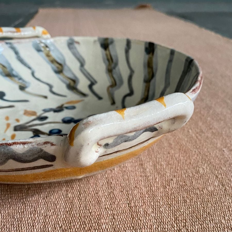 James Burnett Stuart ceramic bowl with handles