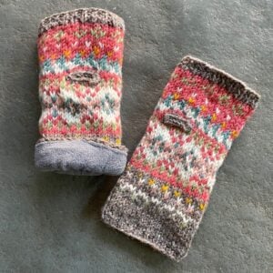 Pachamama fairisle mittens in multi-colours