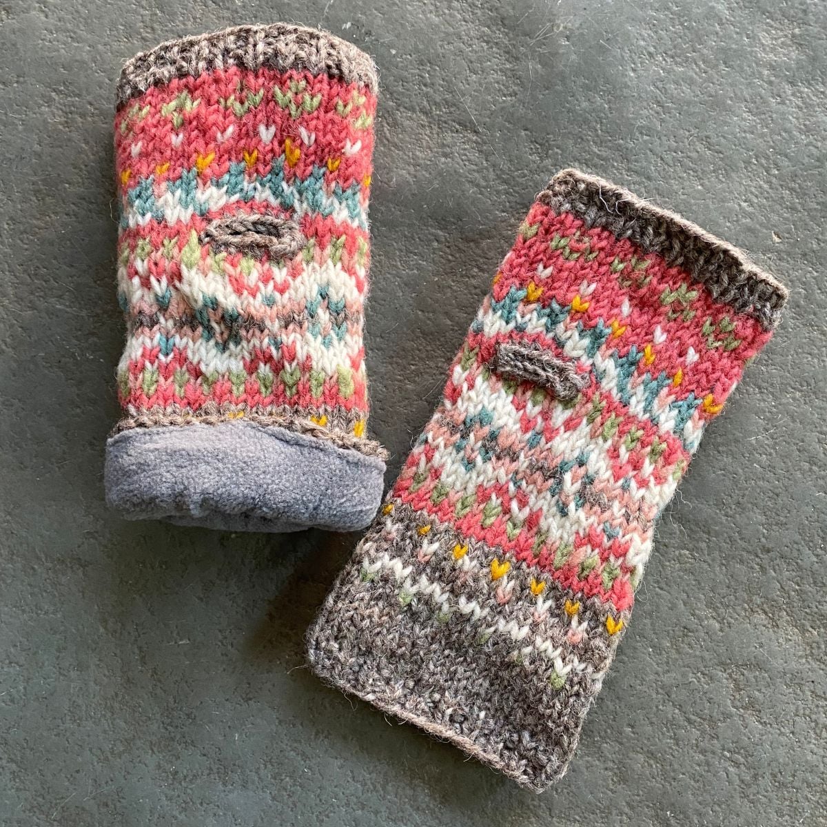 Pachamama fairisle mittens in multi-colours