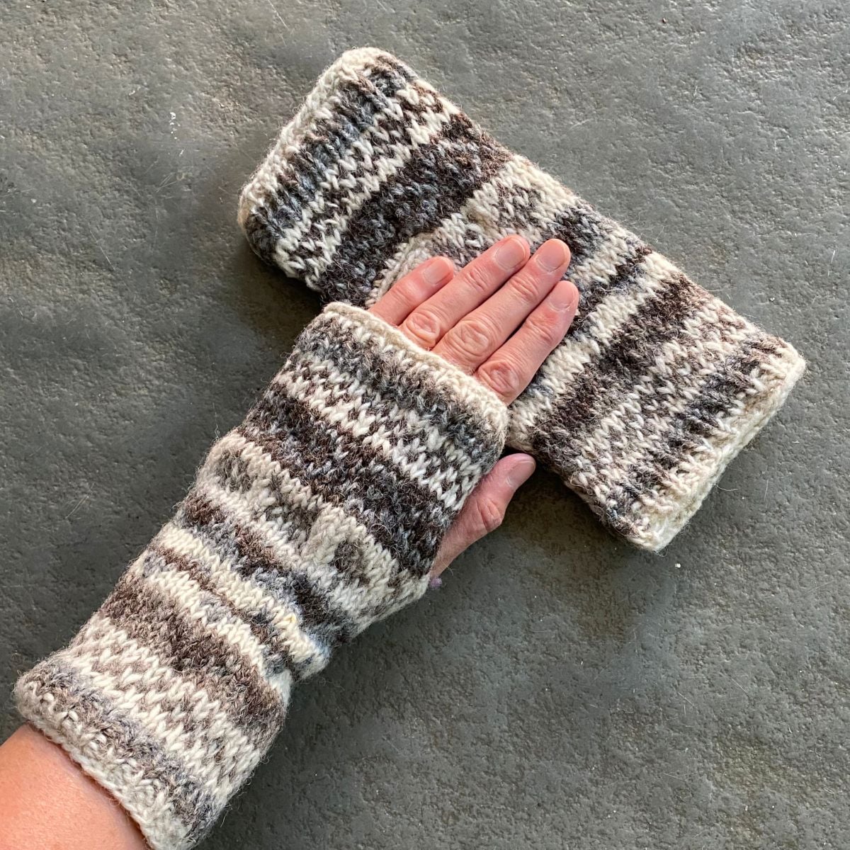 Pachamama fairisle mittens in multi-colours