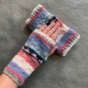 Pachamama fairisle mittens in multi-colours