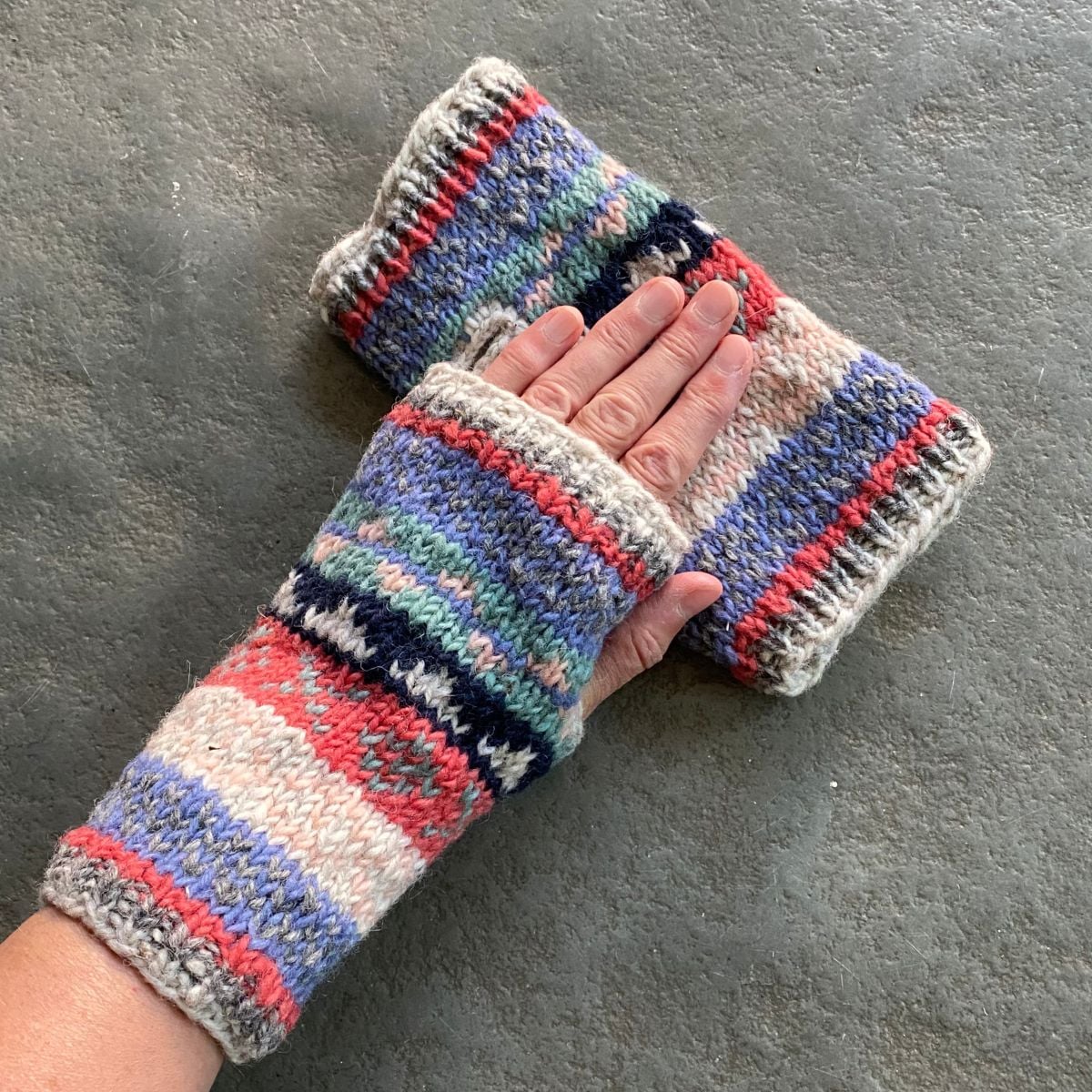 Pachamama fairisle mittens in multi-colours