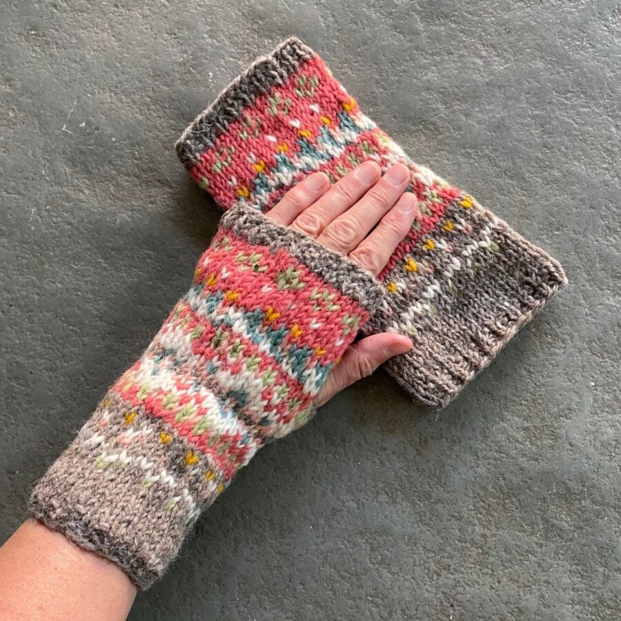 Pachamama fairisle mittens in multi-colours