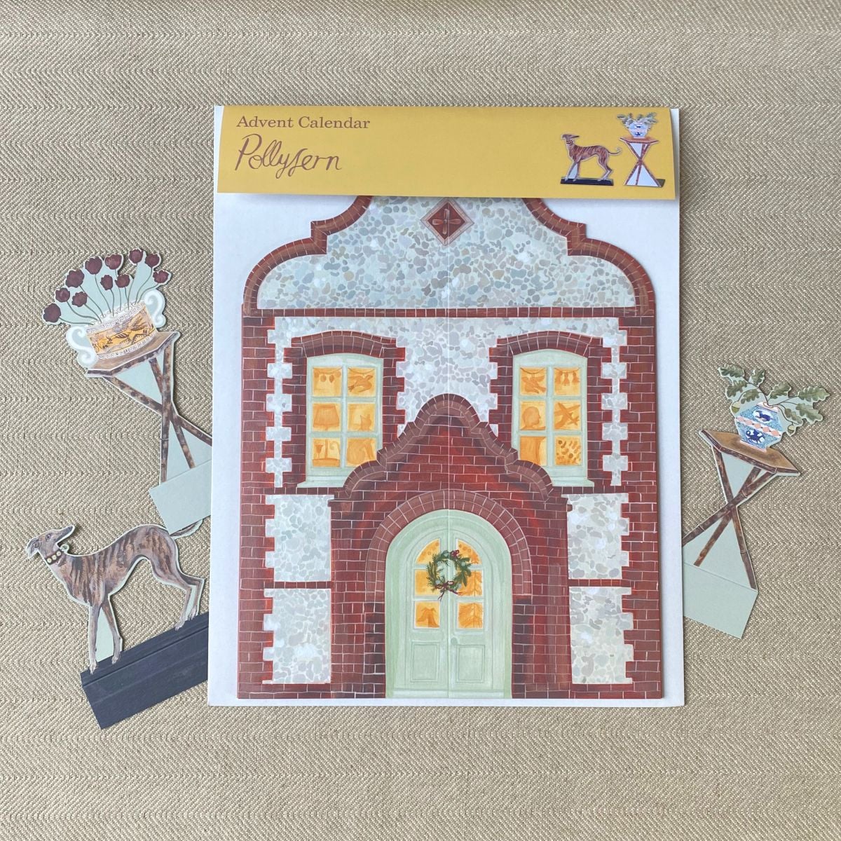 Polly Fern Dutch Gable Advent Calendar Interior