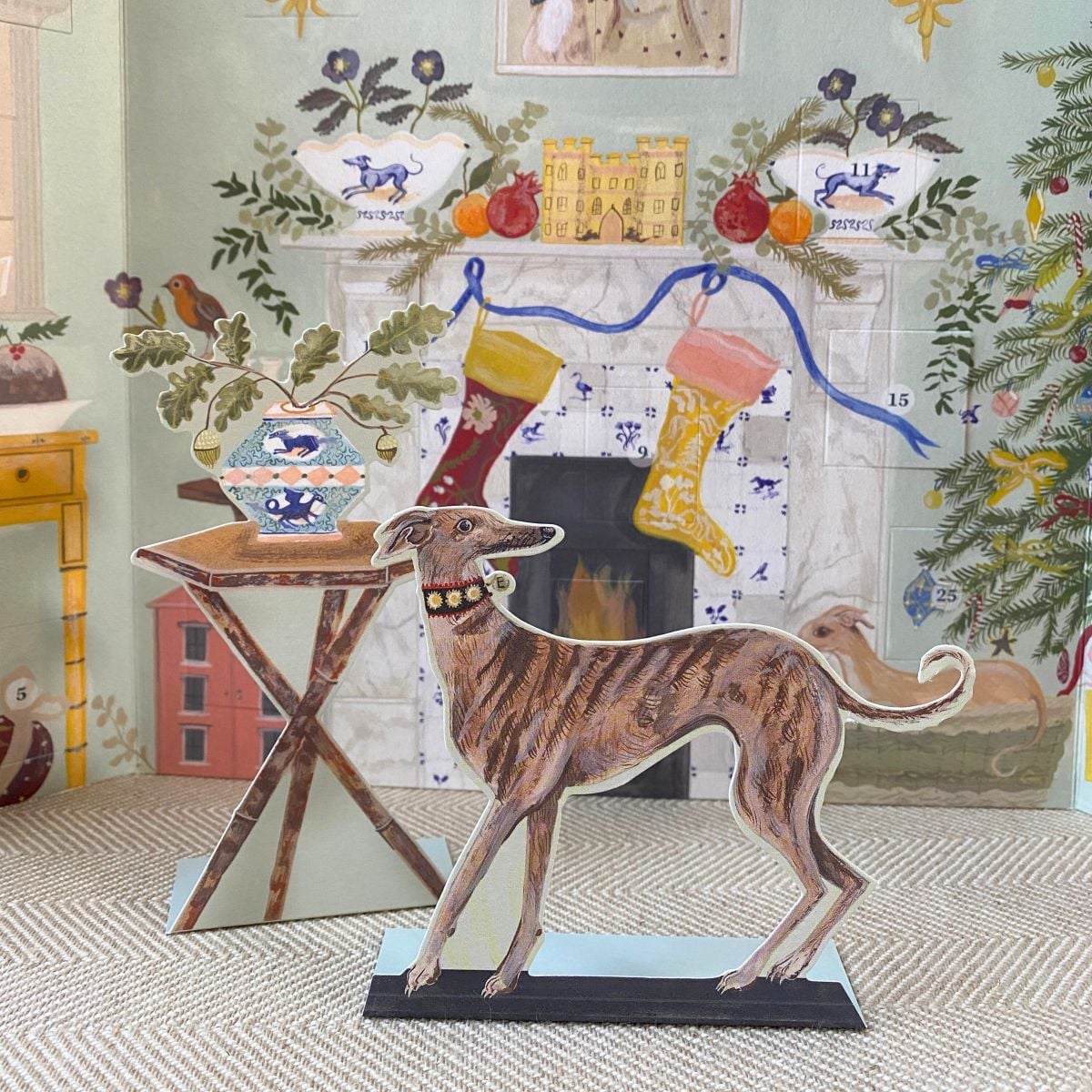 Polly Fern Dutch Gable Advent Calendar Interior