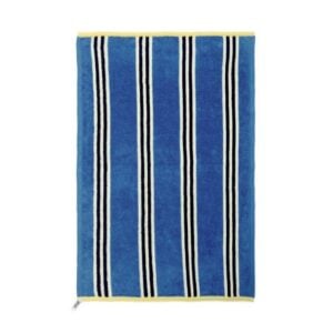 Striped Terry Hand Towel Blue - Image 2