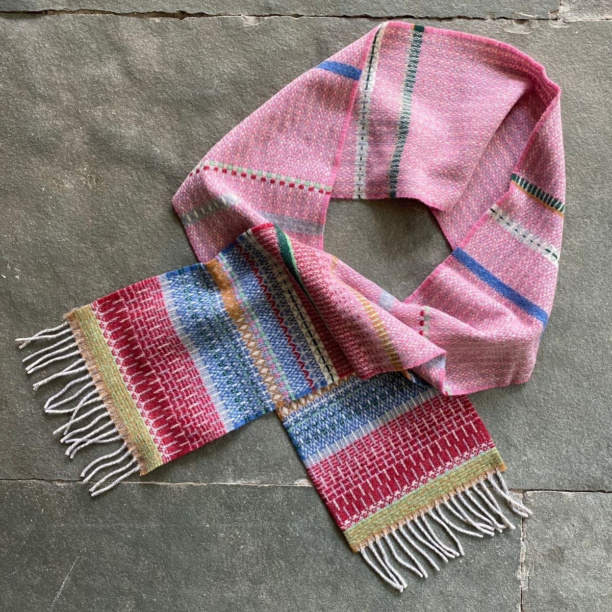 Wallace + Sewell Lambswool Striped Scarf