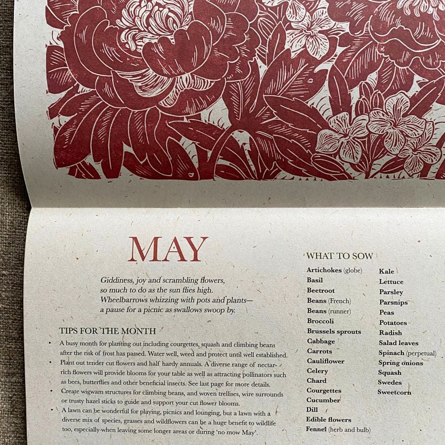 Isla Middleton Growing Through the Seasons 2027 calendars with posy of flowers