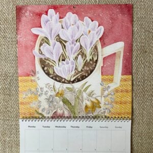 An Angie Lewin 2027 calendar of floral watercolour