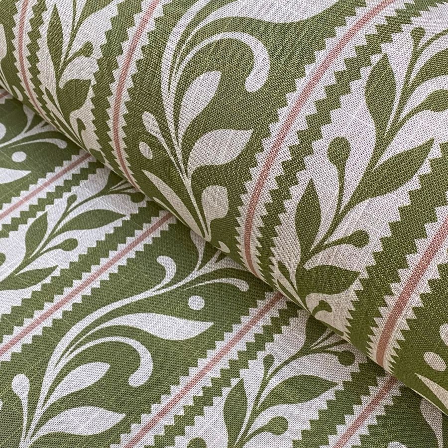 Arden Stripe fabric on a roll
