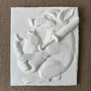 Bill Sargent white lime plaster pargetted panel