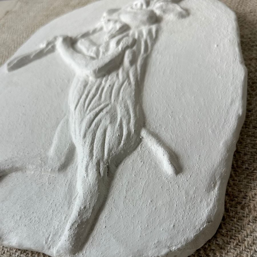 Pargetted Panel - Goat with Pipe BPSO2