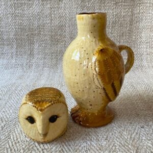 Carole Glover Small Barn Owl Cup & Jug CAOSB - Image 2
