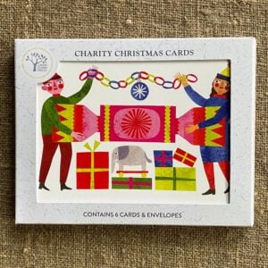 Christmas Card pack on fabric background