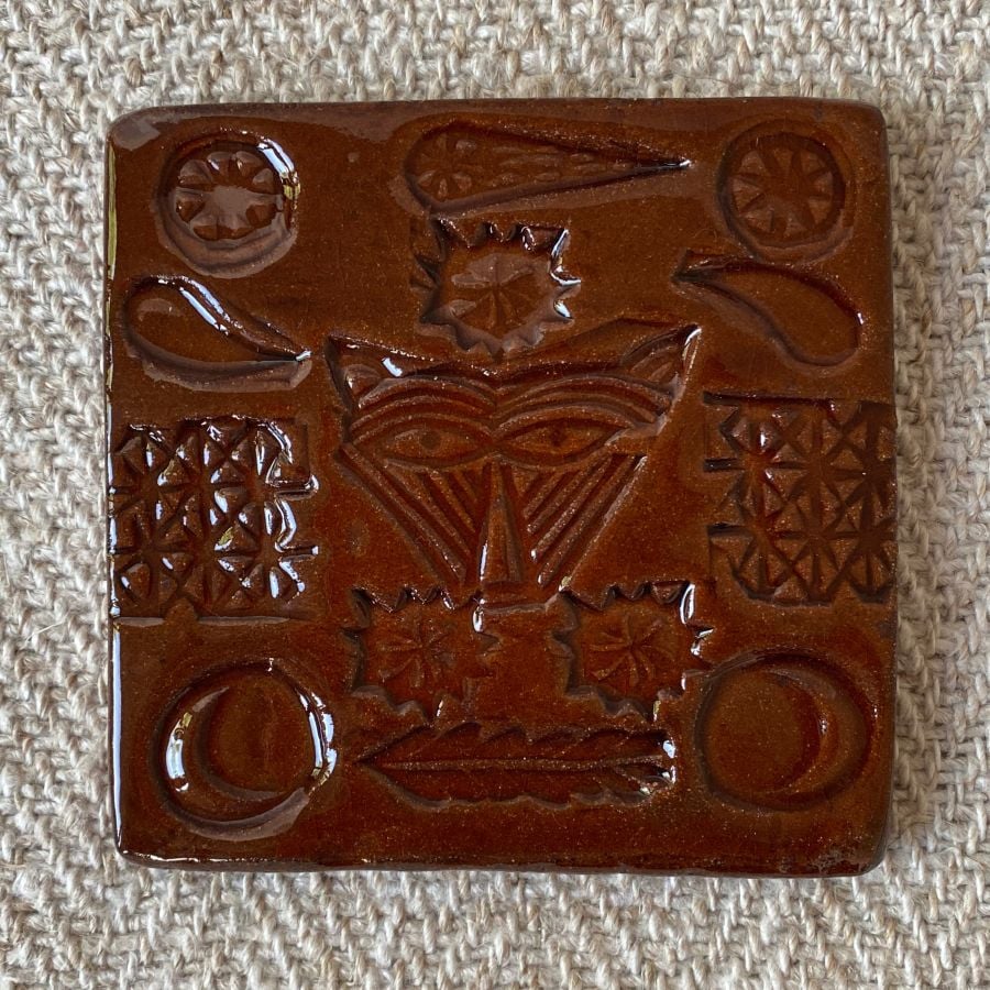 Desdemona McCannon Stamped Tile DMCB Bestiary Head