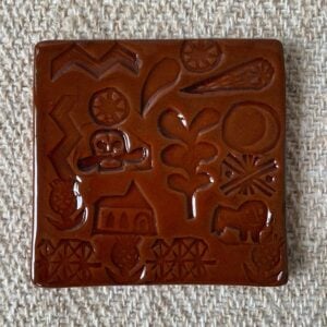 Desdemona McCannon Stamped Tile DMCC Church & Tree - Image 3