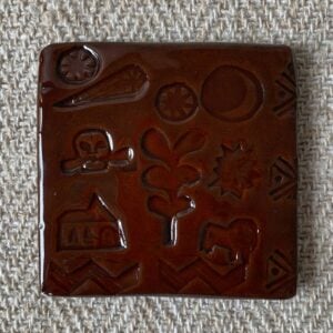 Desdemona McCannon Stamped Tile DMCC Church & Tree - Image 4