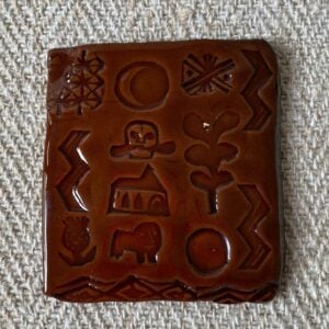 Desdemona McCannon glazed stamped tiles