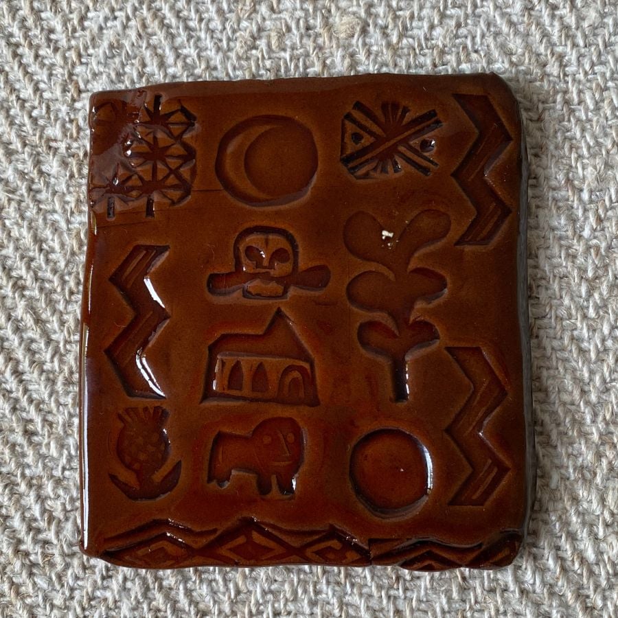Desdemona McCannon glazed stamped tiles