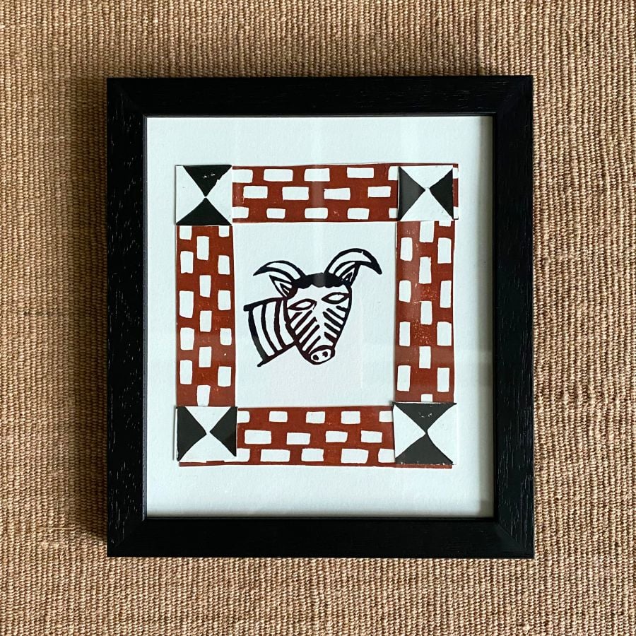 Dedemona McCannon Framed lino print