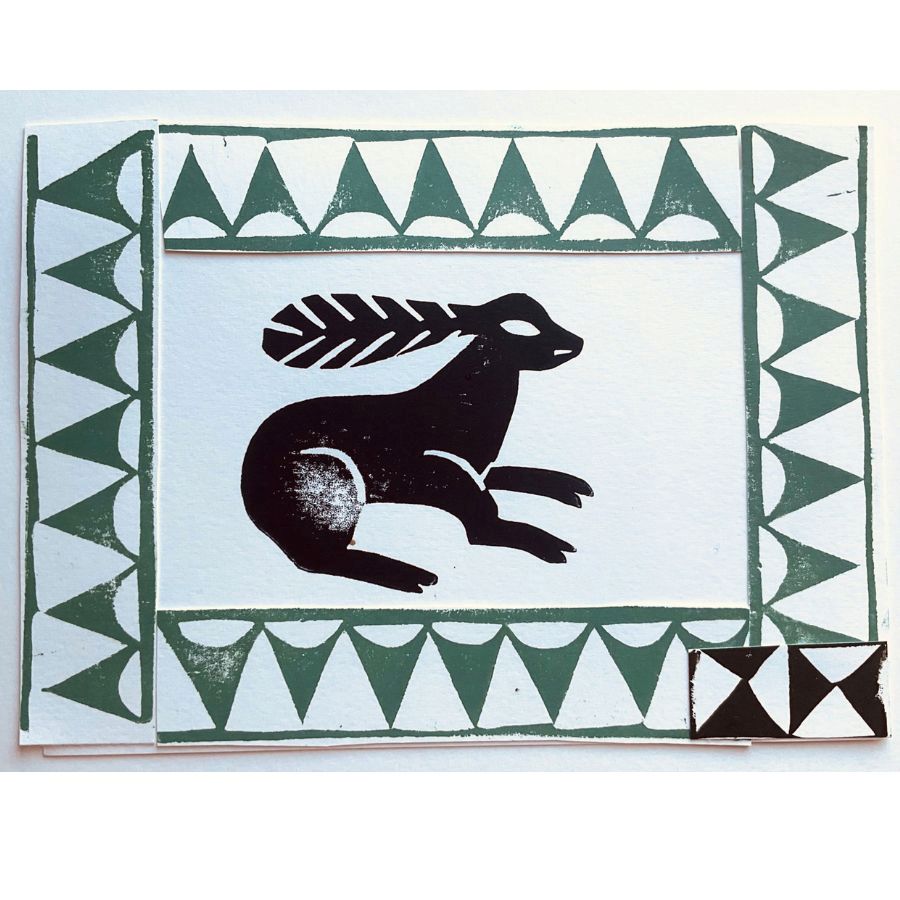 Dedemona McCannon Framed lino print