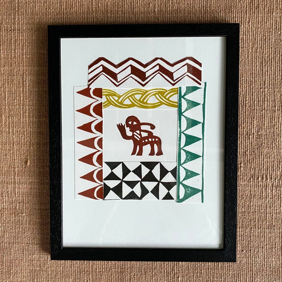 Dedemona McCannon Framed lino print