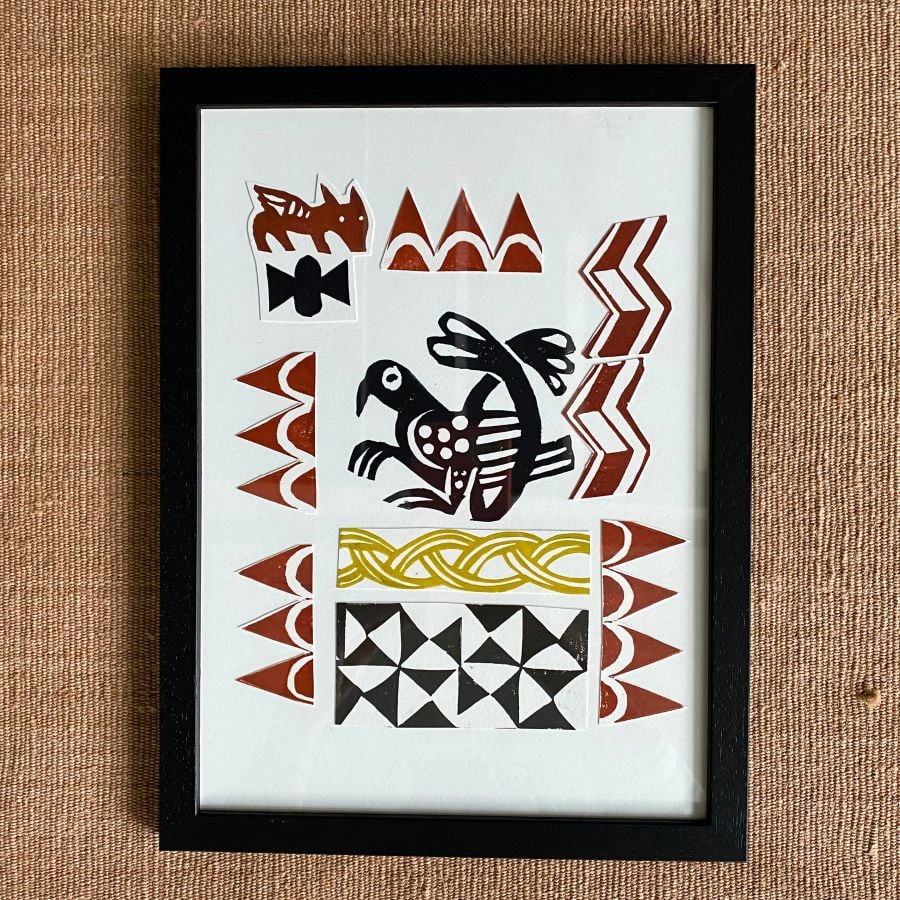 Dedemona McCannon Framed lino print