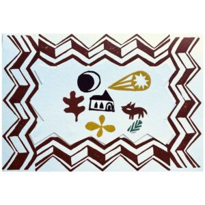Dedemona McCannon Framed lino print