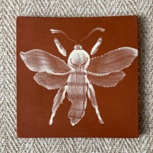 Edmund Dvaies earthenware insect tile