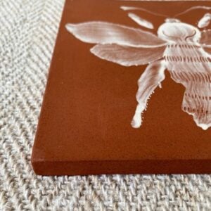 Edmund Davies Illustrated Insect Tile Terracotta EDTT2 - Image 2