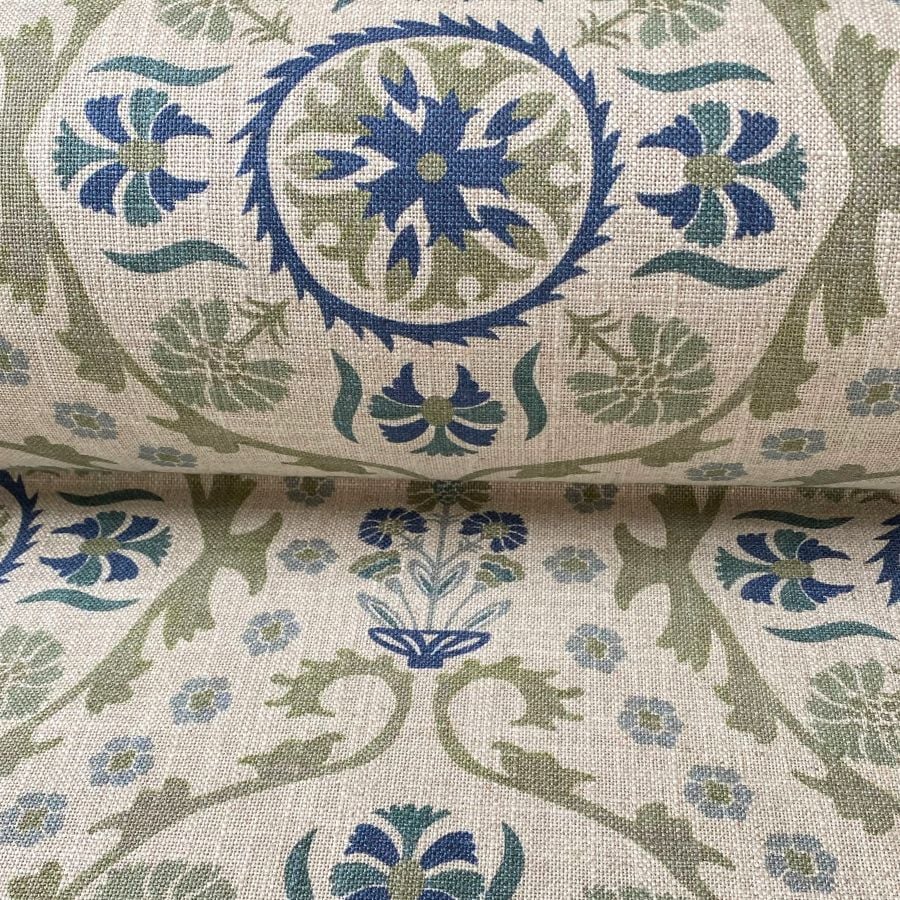 Extra Wide Eden Suzani Indigo & Sage