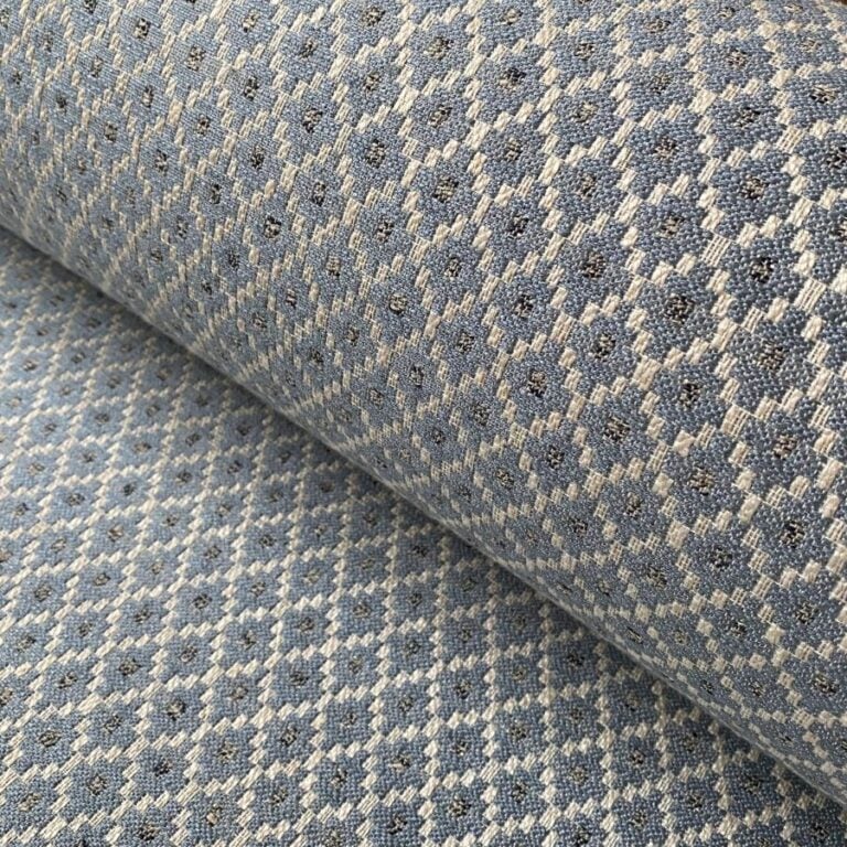 Light Blue, diamond patterned upholstery fabric