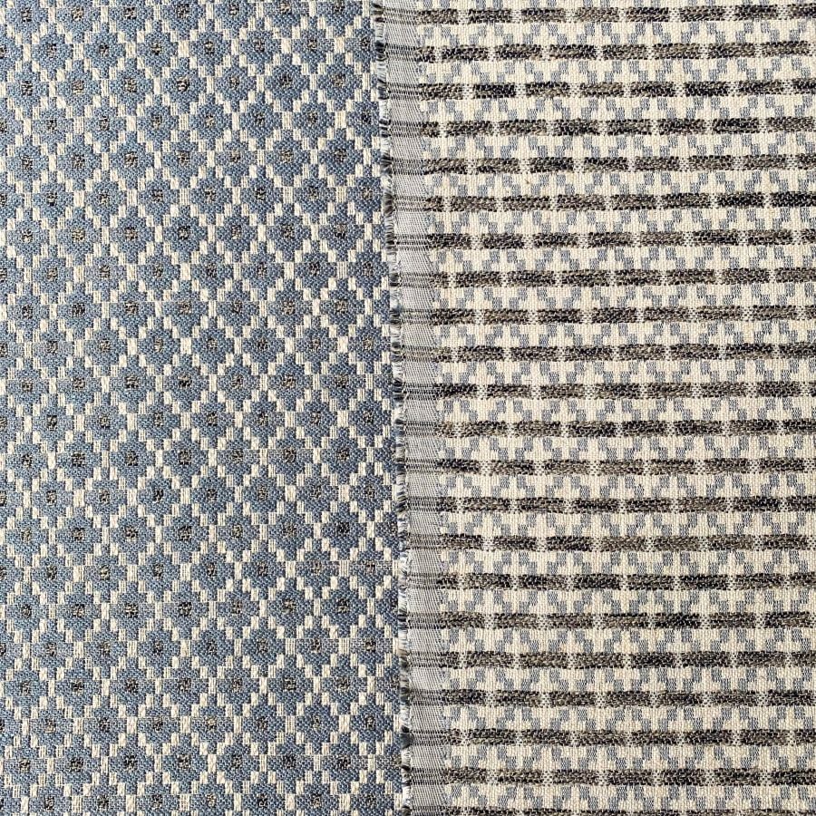 Light Blue, diamond patterned upholstery fabric