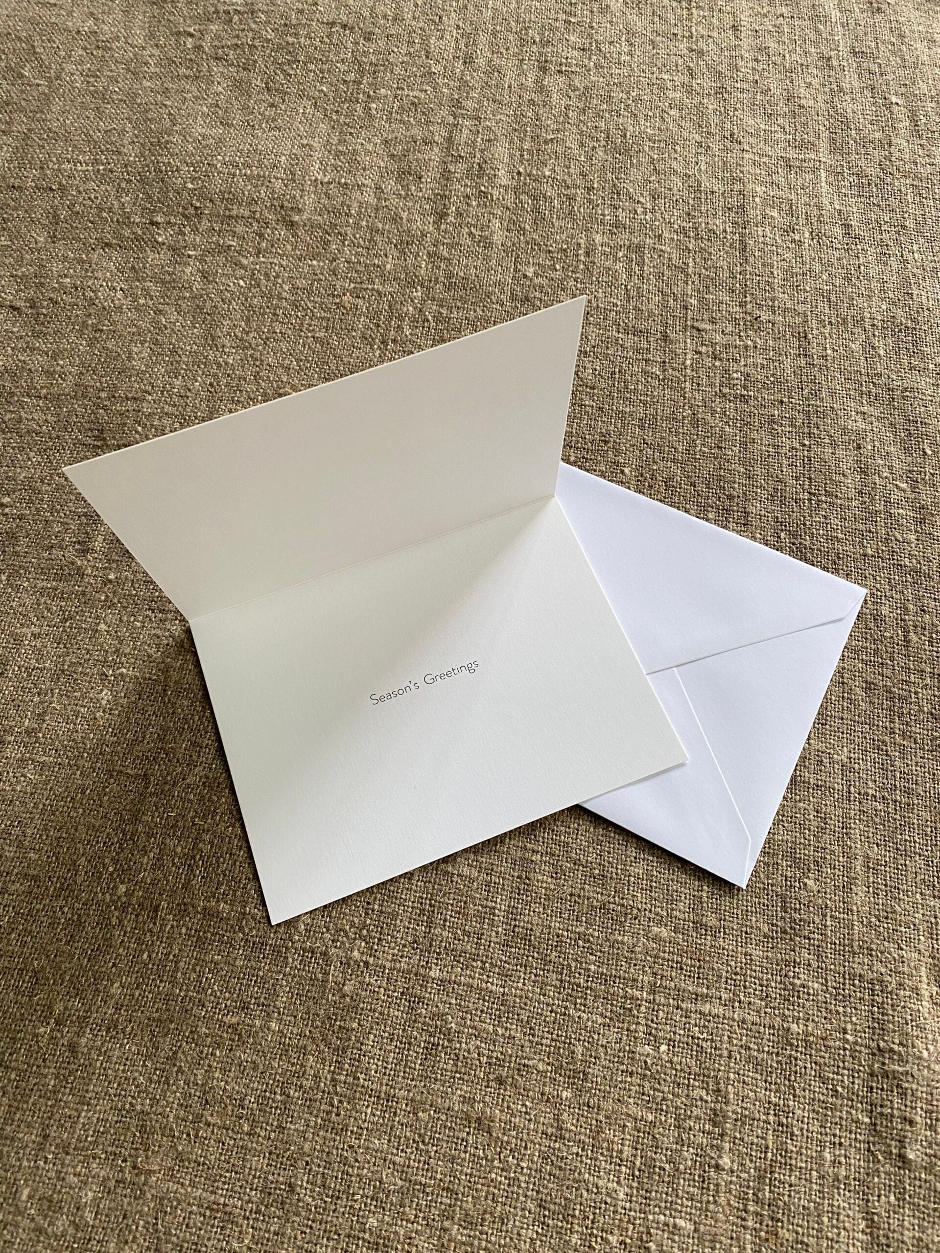 Christmas Card pack on fabric background