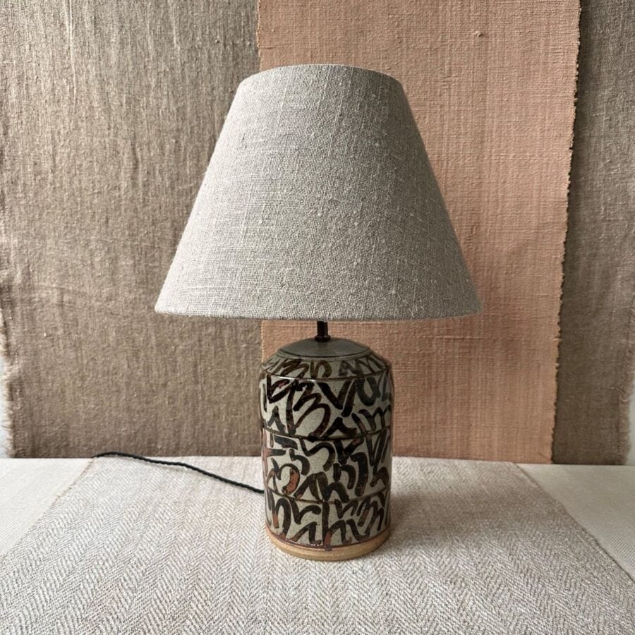 Jack Welbourne Pottery Lamp with shade