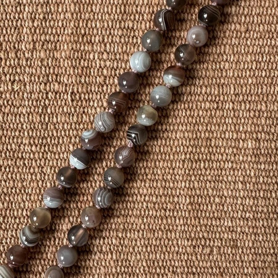 Agate Necklace with Boar/Tree of Life Pendant CDLT M2