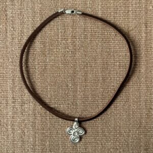 Silver Scroll Thong Necklace M6 - Image 2