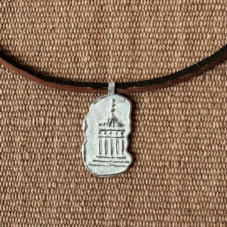 Silver Temple Thong Necklace M8 - Image 2