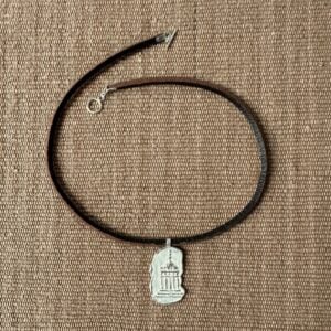 Silver Temple thong Necklace