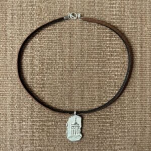 Silver Temple Thong Necklace M8 - Image 3