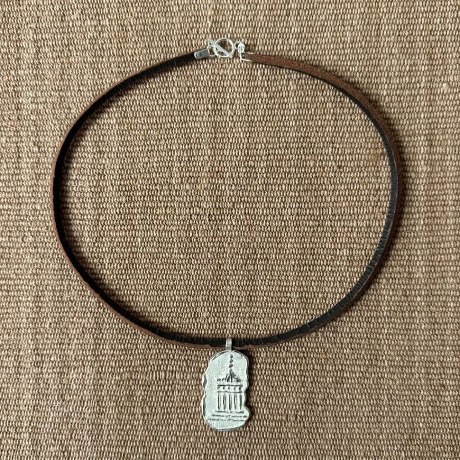 Silver Temple Thong Necklace M8