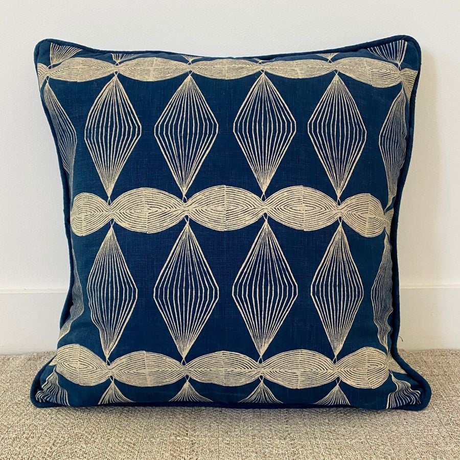 Sarah Burns Block print cushion
