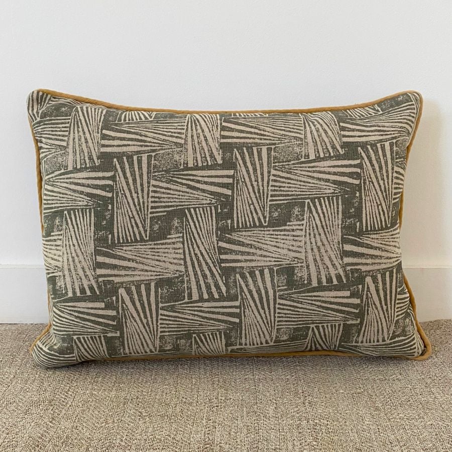 Sarah Burns Patterns block print cushion