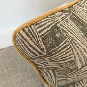 Block Printed Cushion - Miriam Iron Grey SBPC4 - Image 2