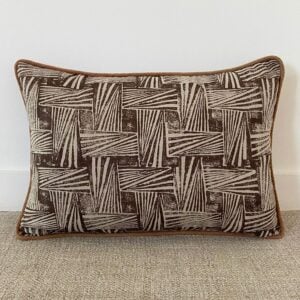 Sarah Burns Patterns block printed cushion